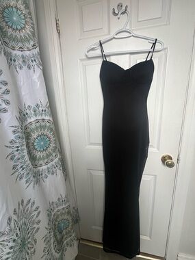 Envy Black Spaghetti-Strap Maxi Slip Dress